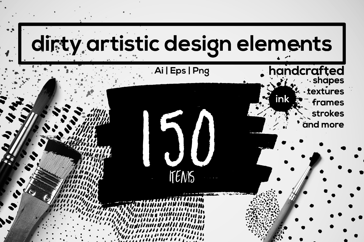 150 Handcrafted design elements