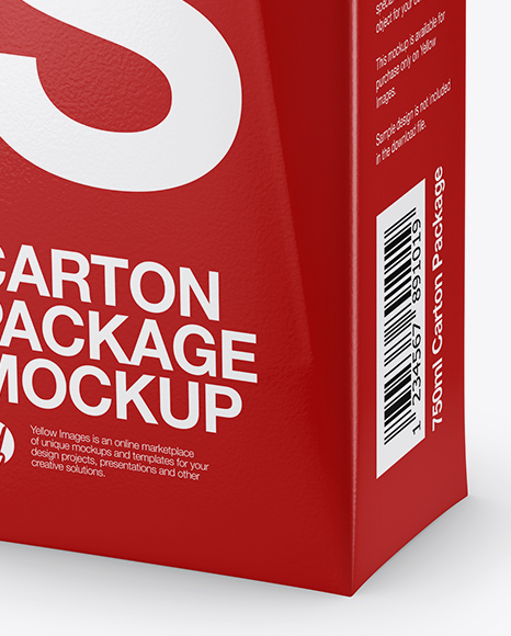 Combifit Carton Package Mockup - Half Side View - Free Download Images