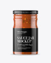Clear Glass Jar with Bolognese Sauce Mockup