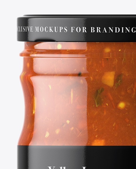 Clear Glass Jar with Bolognese Sauce Mockup - Free Download Images High