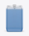 Plastic Transparent Jerrycan Mockup - Front & Side Views