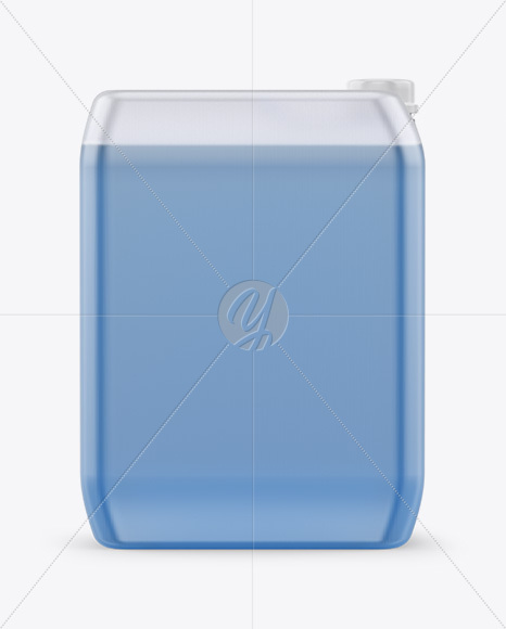 Plastic Transparent Jerrycan Mockup - Front &amp; Side Views