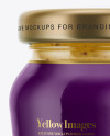 120g Glass Jar in Shrink Sleeve with Mustard Mockup