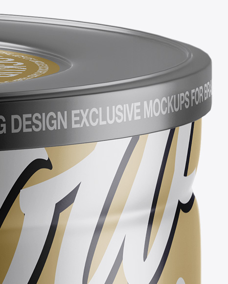 Metallic Tin Can Mockup