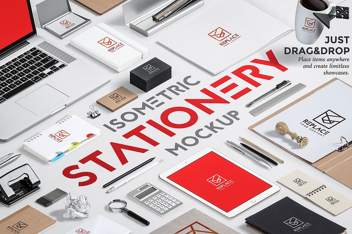 Isometric Stationery Mock Up Generator Isometric Stationery Mock Up Generator