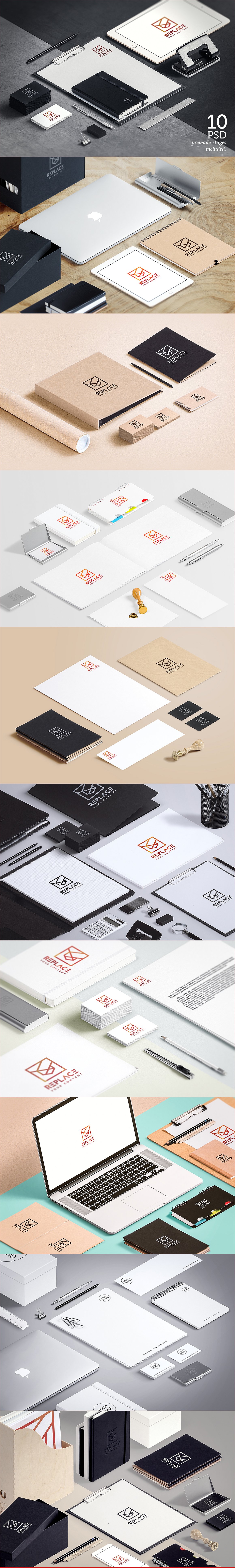 Isometric Stationery Mock Up Generator Isometric Stationery Mock Up Generator