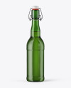 500ml Green Glass Beer Bottle With Swing Top Mockup