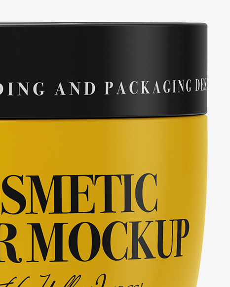 Glossy Cosmetic Jar Mockup Glossy Cosmetic Jar Mockup
