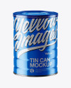 Matte Metallic Tin Can Mockup