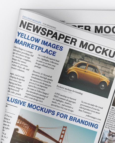 Newspaper Mockup - Top View