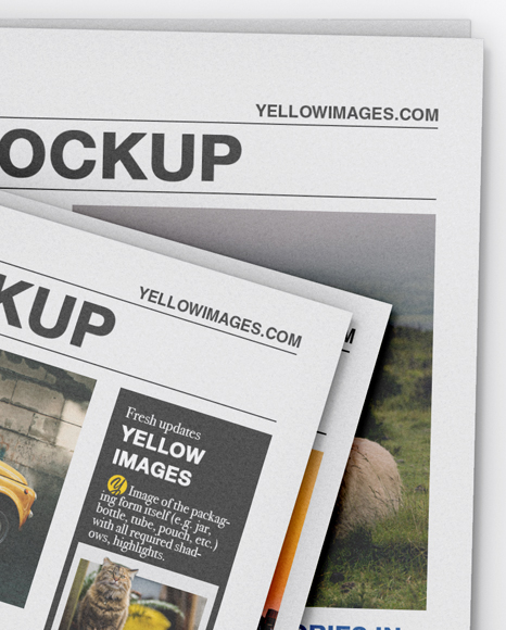 Newspaper Mockup - Top View