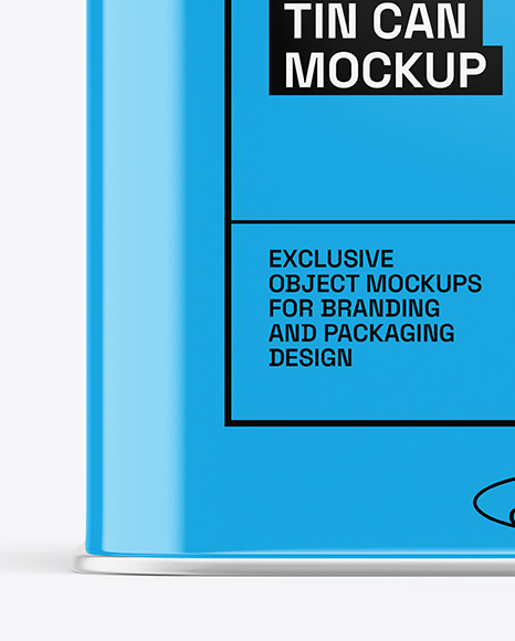 Glossy Tin Can Mockup