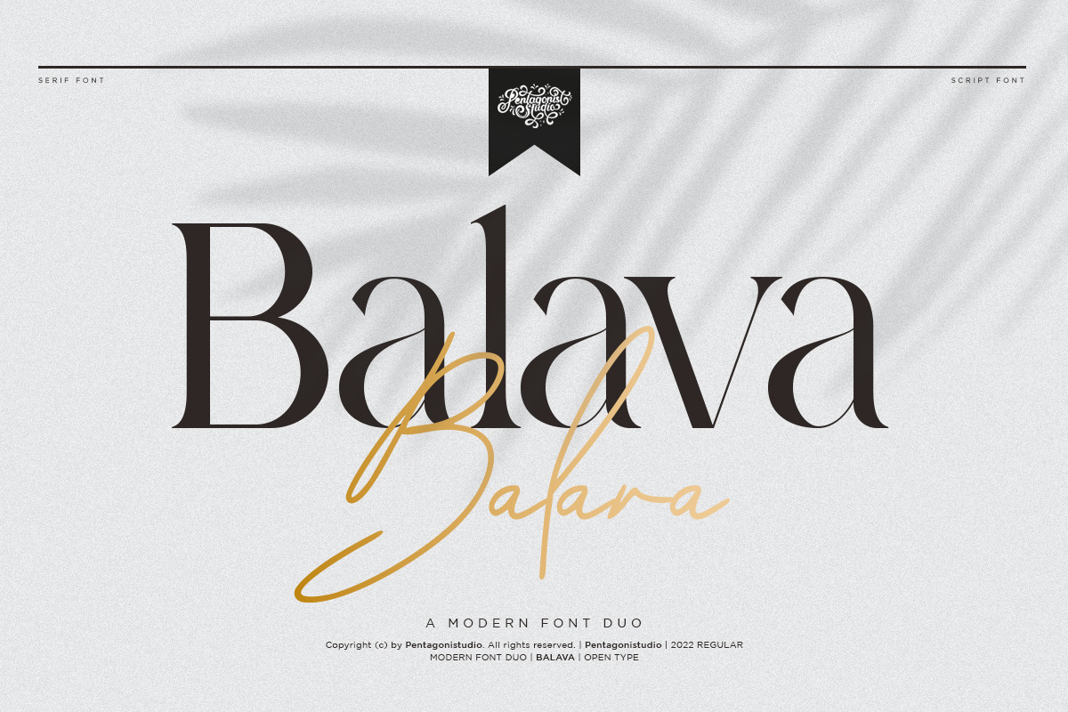 Balava | Modern Duo Font