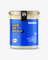 Clear Glass Jar with Tar Tar Sauce Mockup