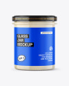 Clear Glass Jar with Tar Tar Sauce Mockup