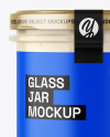 Clear Glass Jar with Tar Tar Sauce Mockup