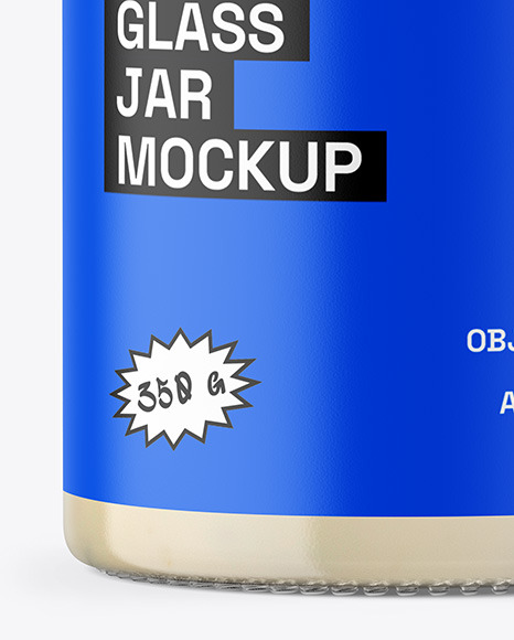 Clear Glass Jar with Tar Tar Sauce Mockup