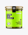 Clear Glass Jar with Olives Mockup