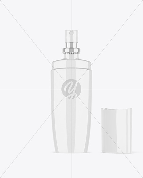 Glossy Spray Bottle Mockup