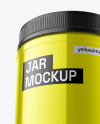 Glossy Metallic Jar Mockup