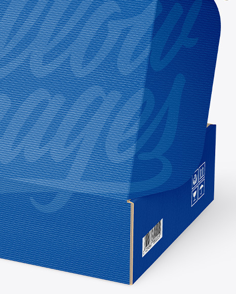 Opened Textured Mailing Box Mockup