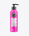 Glossy Cosmetic Bottle with Pump Mockup