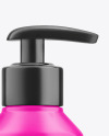 Glossy Cosmetic Bottle with Pump Mockup