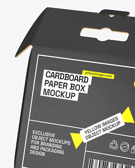 Opened Corrugated Mailing Box Mockup