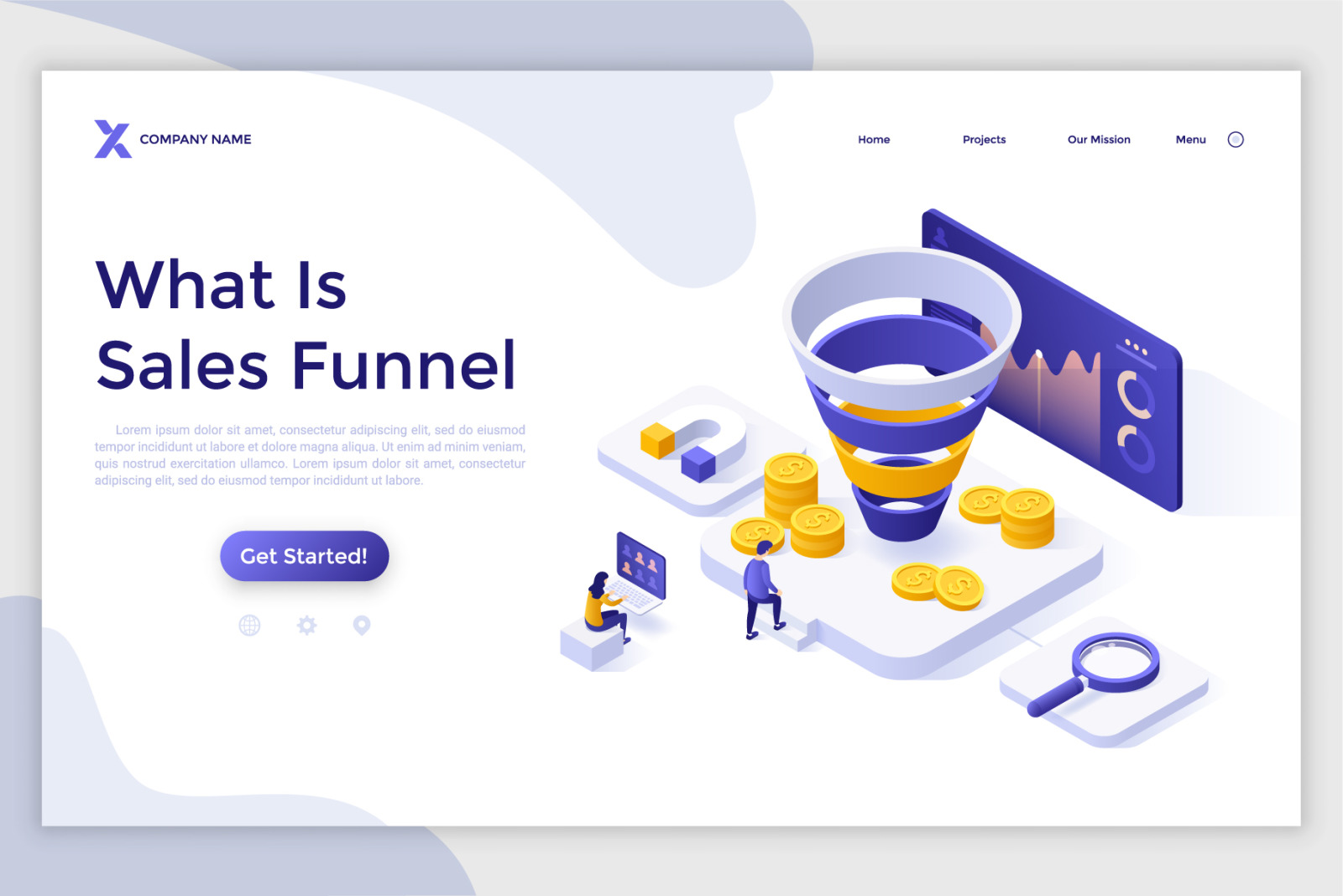 11 Isometric Templates. Sales Growth &amp; Funnels