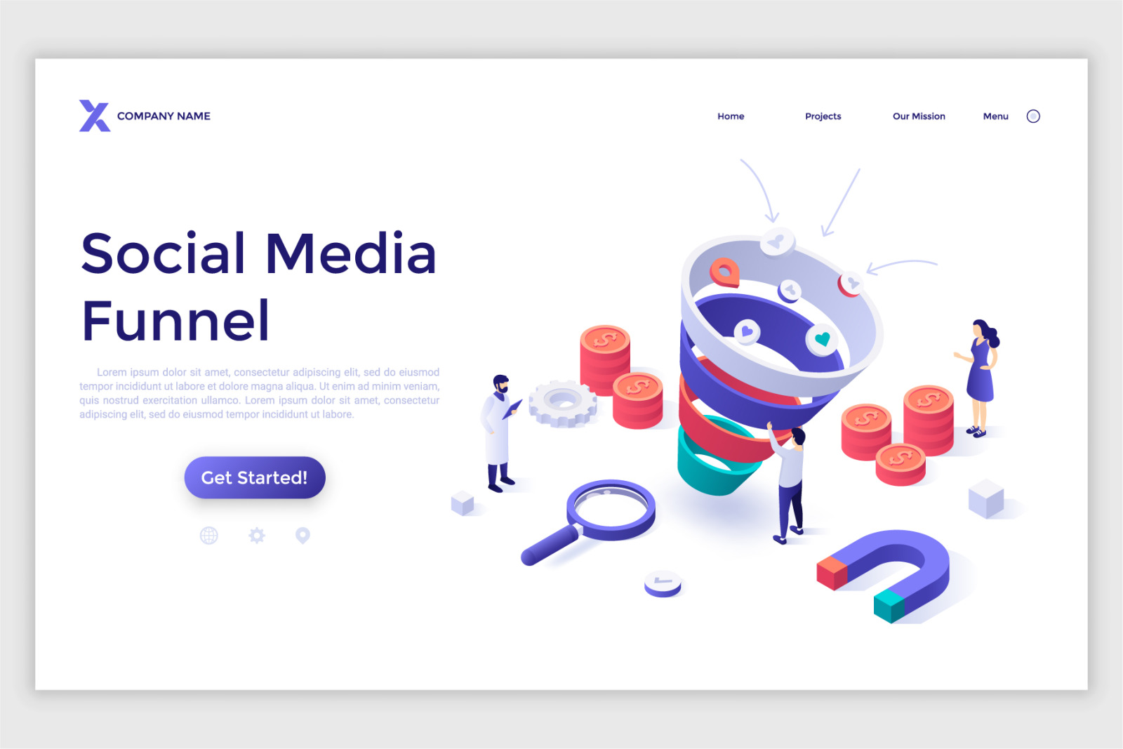 11 Isometric Templates. Sales Growth &amp; Funnels