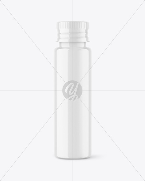 Glossy Bottle With Lable Mockup