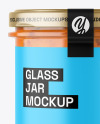 Clear Glass Jar with Sweet Chili Thai Sauce Mockup