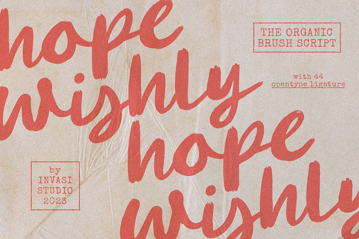 Hopewishly - Organic Brush Script Hopewishly - Organic Brush Script