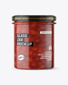 Clear Glass Jar with Beans Mockup