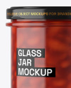 Clear Glass Jar with Beans Mockup