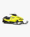 Snowmobile Mockup - Half Side View
