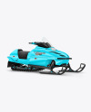 Snowmobile Mockup - Half Side View