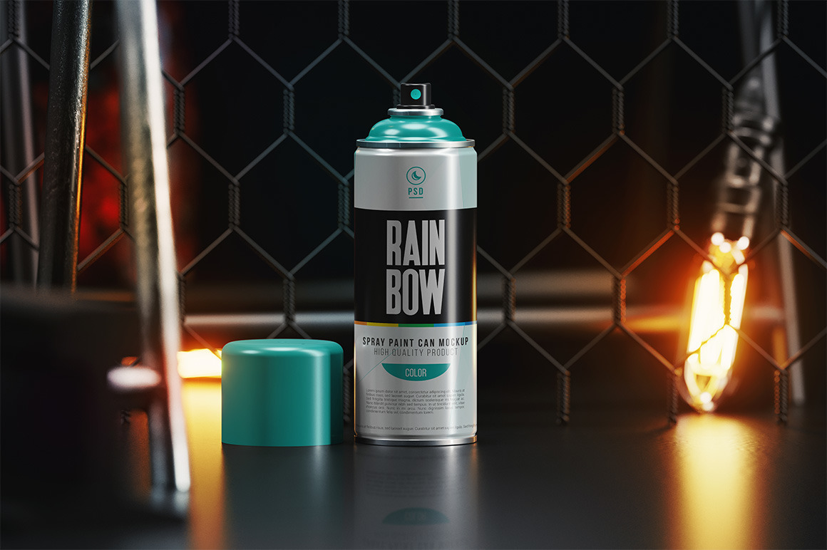 Spray Paint Can Mockup