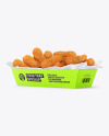 Kraft Paper Tray w/ Napkin and Chicken Nuggets Mockup