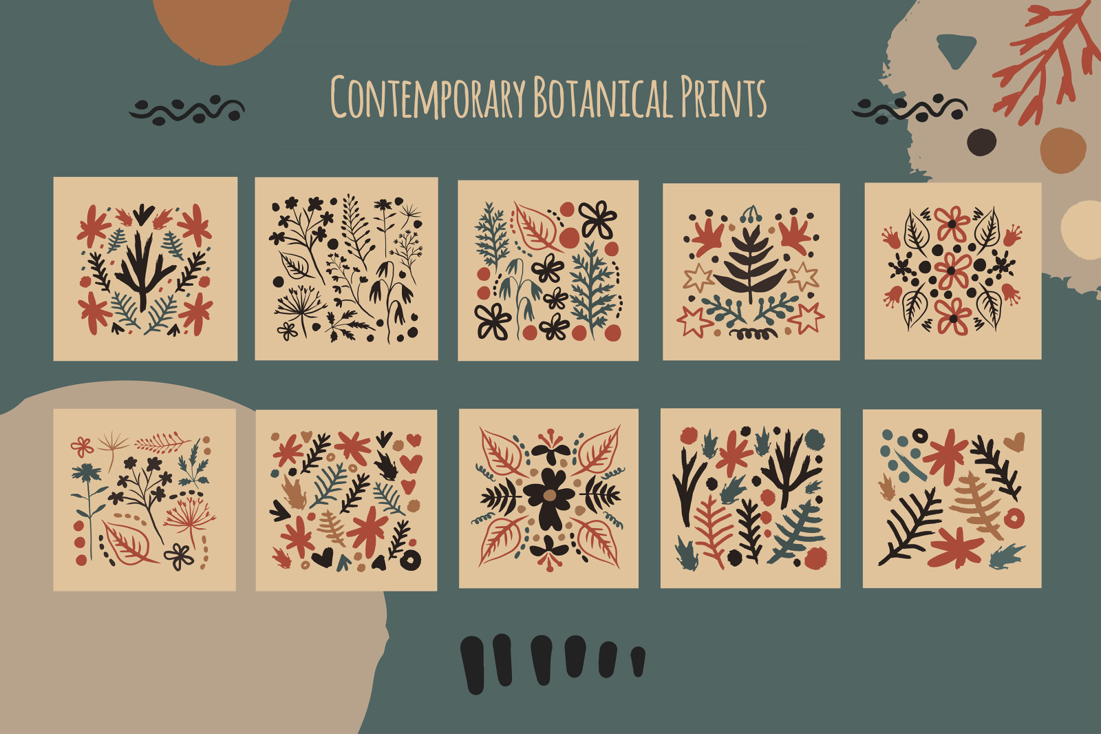 Herbarium 40 square cards Herbarium 40 square cards