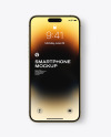 iPhone 14 Pro Max Gold Mockup