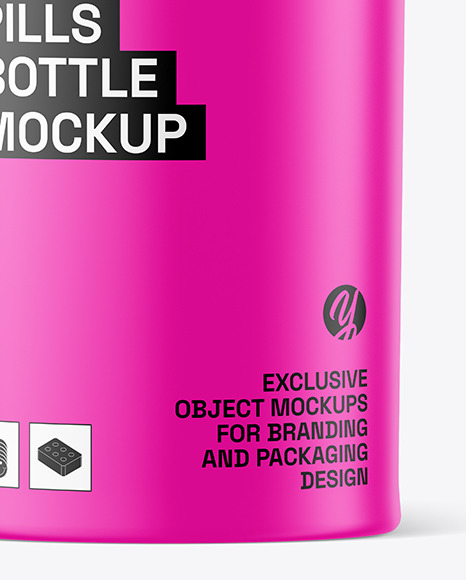 Matte Pills Bottle Mockup