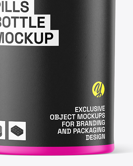 Matte Pills Bottle Mockup