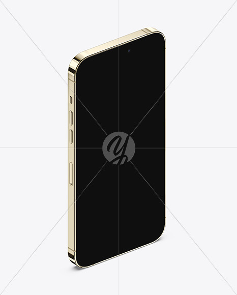 iPhone 14 Pro Max Gold Mockup