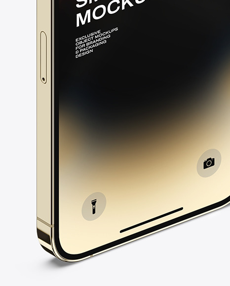 iPhone 14 Pro Max Gold Mockup