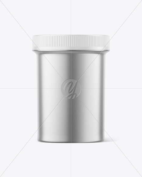 Matte Metallic Pills Bottle Mockup