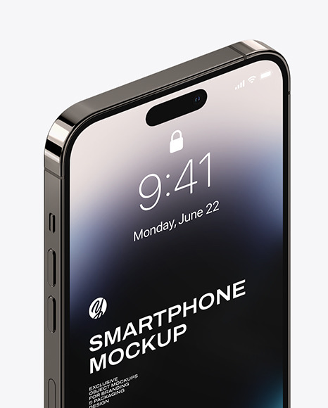 iPhone 14 Pro Max Space Black Mockup