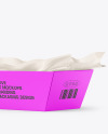 Matte Paper Tray w/ Napkin and Chicken Nuggets Mockup