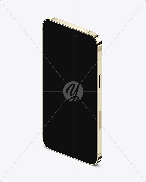 iPhone 14 Pro Max Gold Mockup