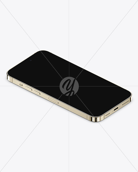 iPhone 14 Pro Max Gold Mockup